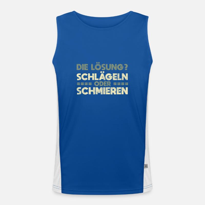 Die Lösung? Schlägeln Oder Schmieren Funktionelles Kontrast-Tank Top für Männer 