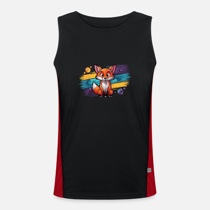 Fuchs - Illustration Funktionelles Kontrast-Tank Top für Männer 