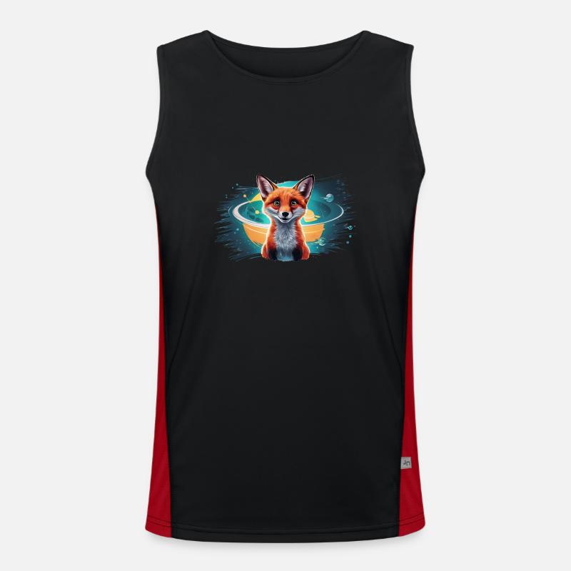 Fuchs - Illustration Funktionelles Kontrast-Tank Top für Männer 