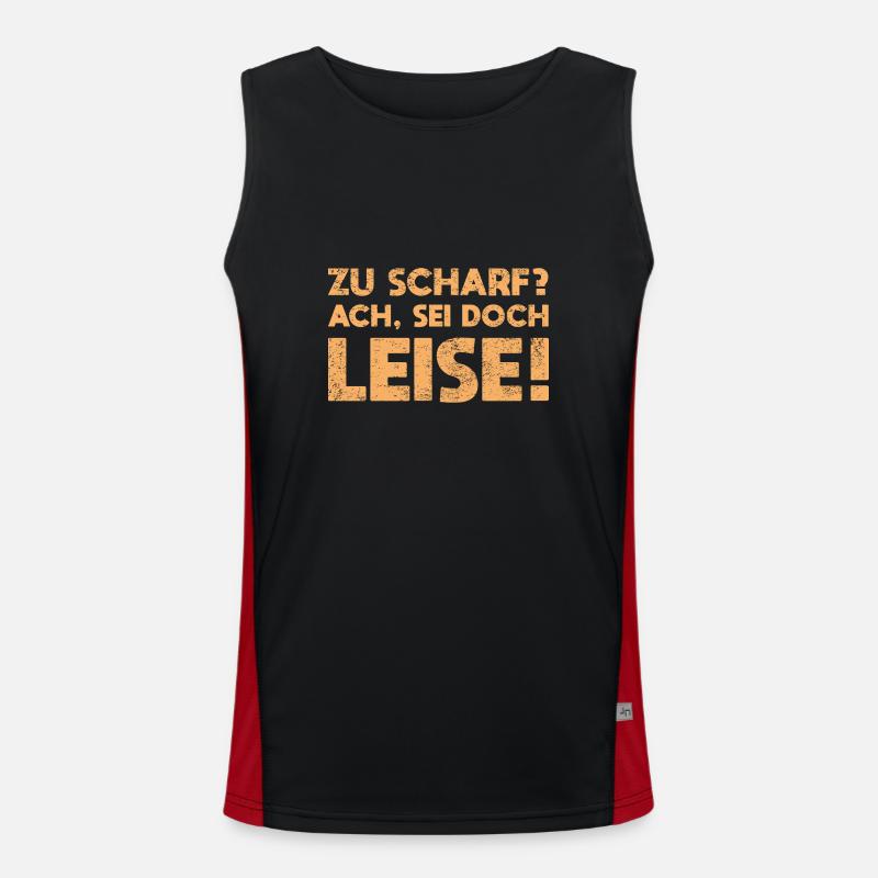 Zu Scharf? Ach, Sei Doch Leise! Funktionelles Kontrast-Tank Top für Männer 