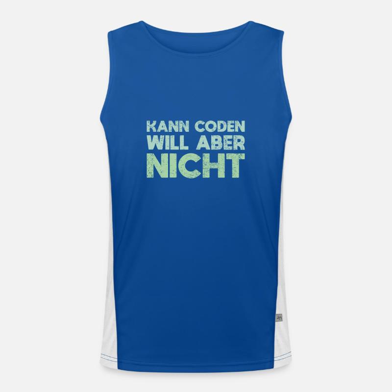 Kann Coden, Will Aber Nicht Funktionelles Kontrast-Tank Top für Männer 