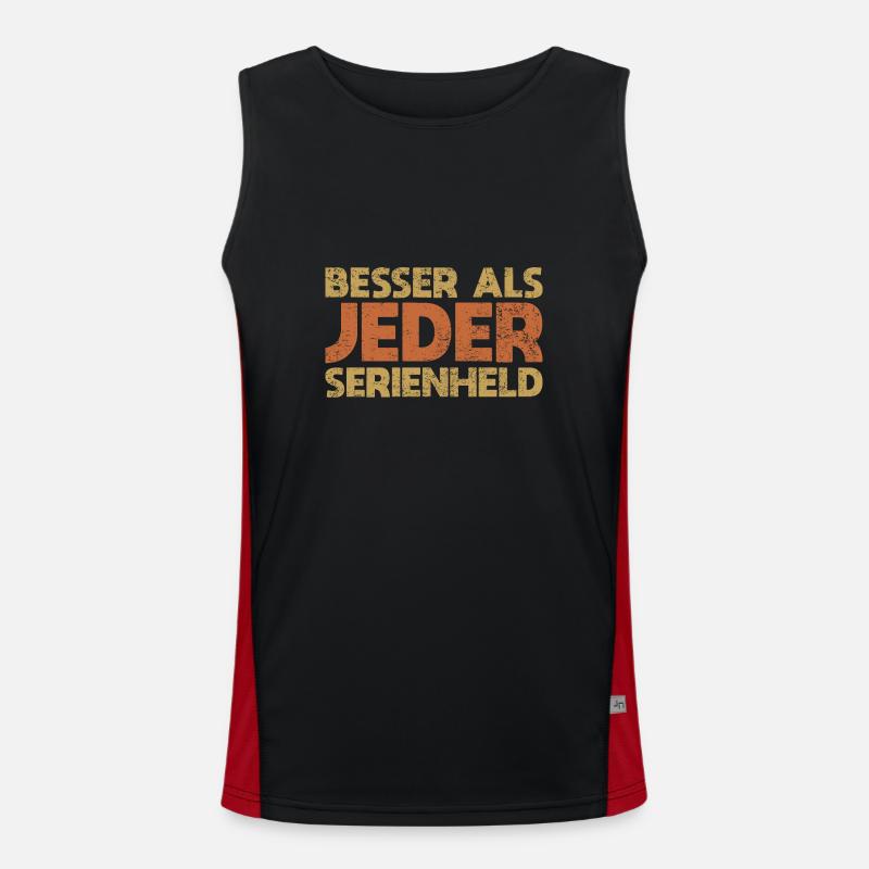 Besser Als Jeder Serienheld Funktionelles Kontrast-Tank Top für Männer 