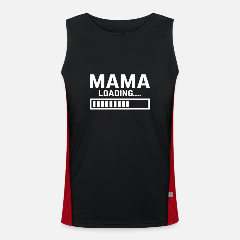 Mum loading mama mom - Men's Functional Contrast Tank Top - black/red