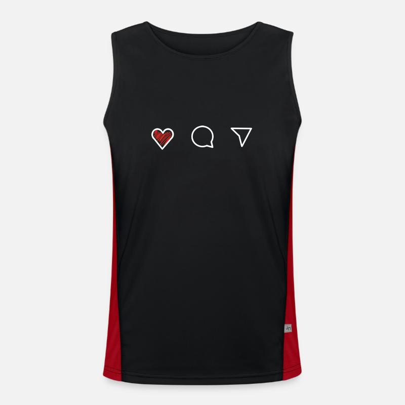Like, comment and share - insta Men's Functional Contrast Tank Top 