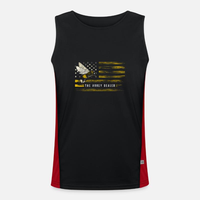 Bee Bumblebee Insect Bee Men's Functional Contrast Tank Top 