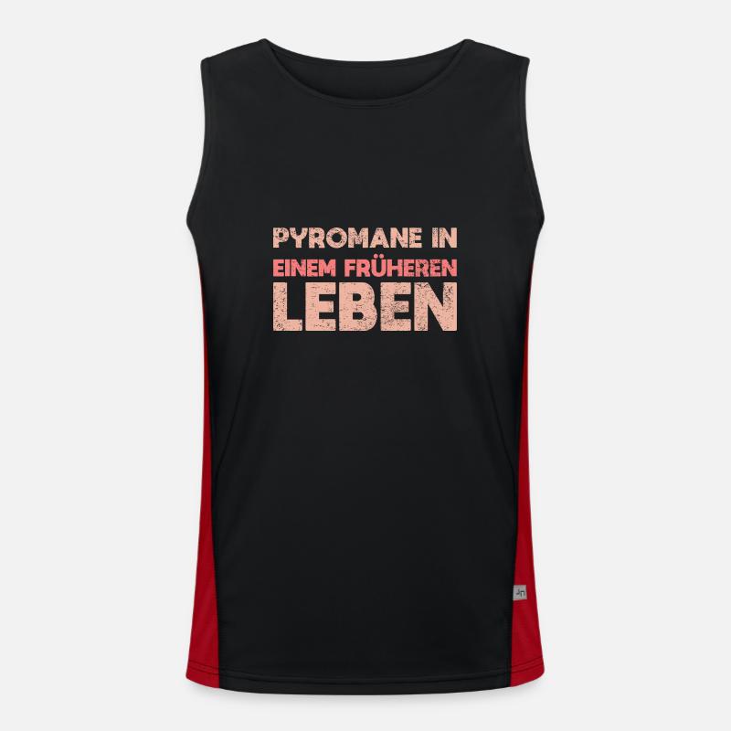 Pyromane In Einem Früheren Leben Funktionelles Kontrast-Tank Top für Männer 