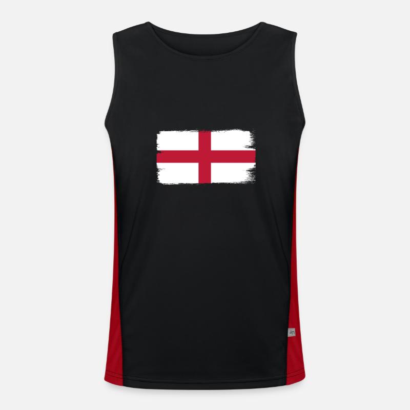 Angleterre Drapeau Vintage Drapeau anglais Utilisé Look Débardeur respirant contrasté Homme 