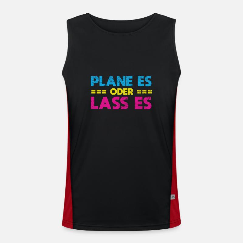 Plane Es Oder Lass Es Funktionelles Kontrast-Tank Top für Männer 