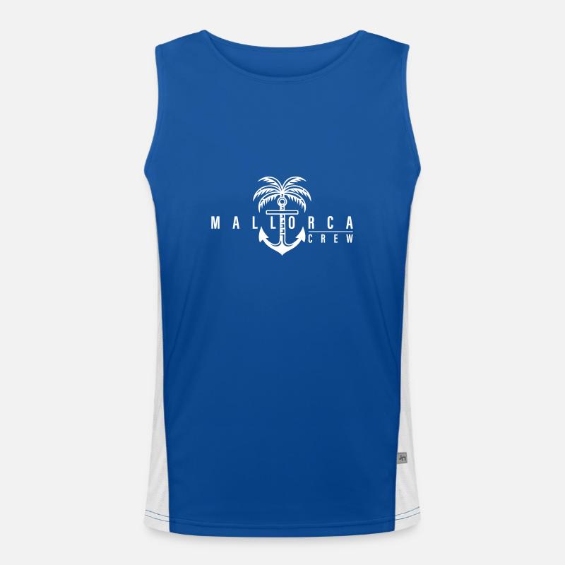 Mallorca Crew Anker Palme Urlaub Funktionelles Kontrast-Tank Top für Männer 