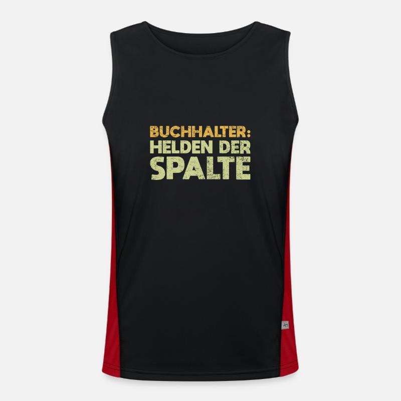 Buchhalter: Helden Der Spalte Funktionelles Kontrast-Tank Top für Männer 