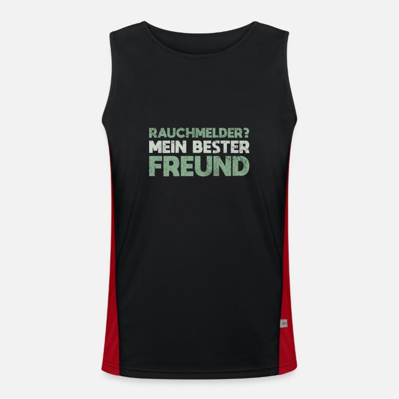 Rauchmelder? Mein Bester Freund Funktionelles Kontrast-Tank Top für Männer 