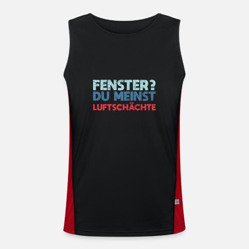Fenster? Du Meinst Luftschächte Funktionelles Kontrast-Tank Top für Männer 
