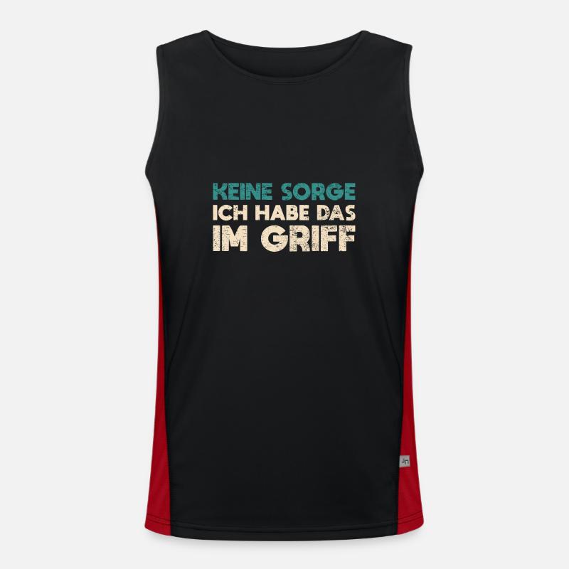 Keine Sorge, Ich Habe Das Im Griff Funktionelles Kontrast-Tank Top für Männer 