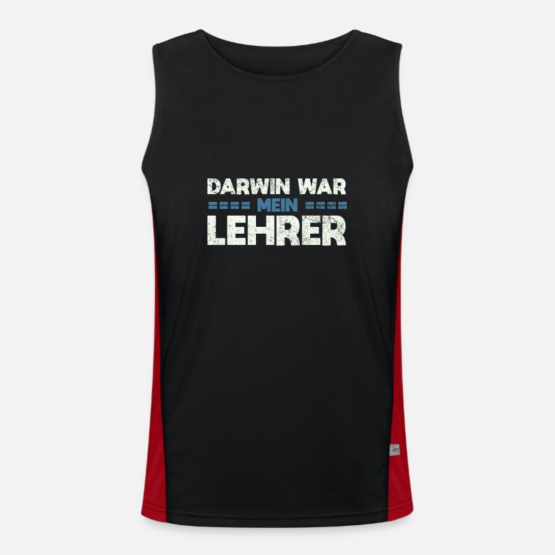 Darwin War Mein Lehrer Funktionelles Kontrast-Tank Top für Männer 