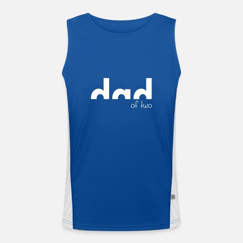 dad of two Funktionelles Kontrast-Tank Top für Männer 