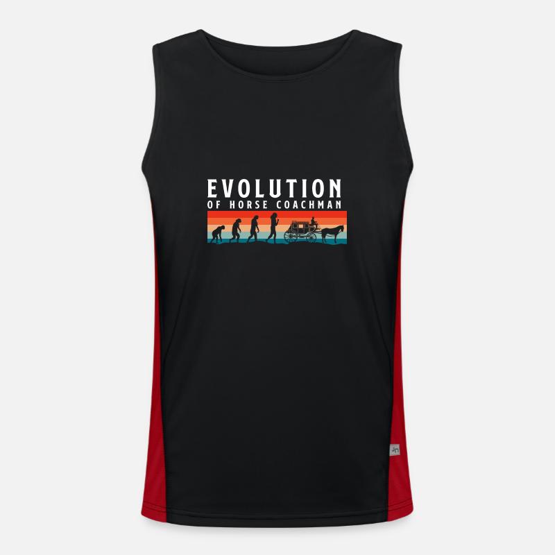 Pferdekutsche Beruf Hobby Funktionelles Kontrast-Tank Top für Männer 