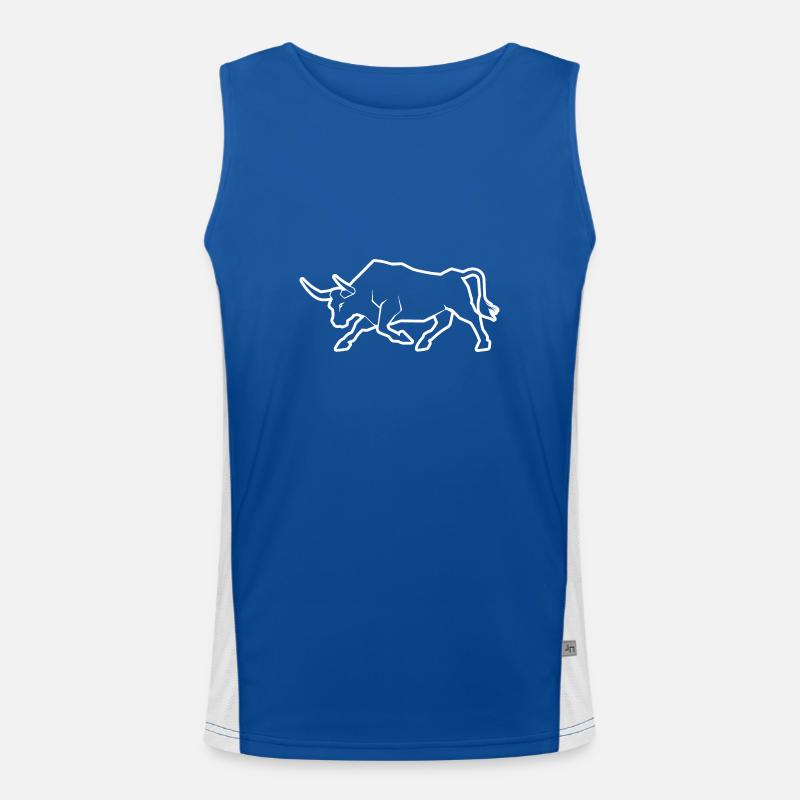 Stier Bulle Funktionelles Kontrast-Tank Top für Männer 