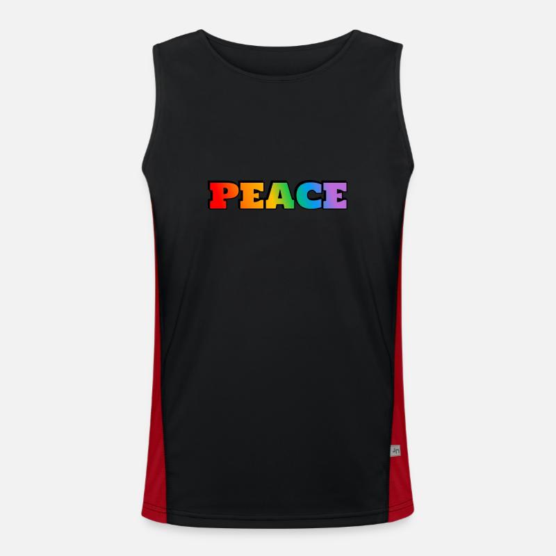 Friedens-Regenbogen Funktionelles Kontrast-Tank Top für Männer 