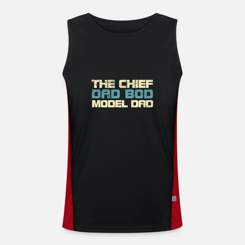 The Chief Dad Bod Model Dad Men's Functional Contrast Tank Top 