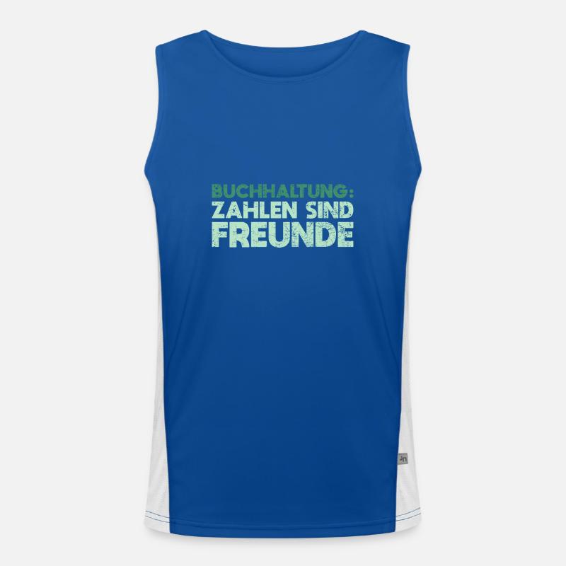 Buchhaltung: Zahlen Sind Freunde Funktionelles Kontrast-Tank Top für Männer 