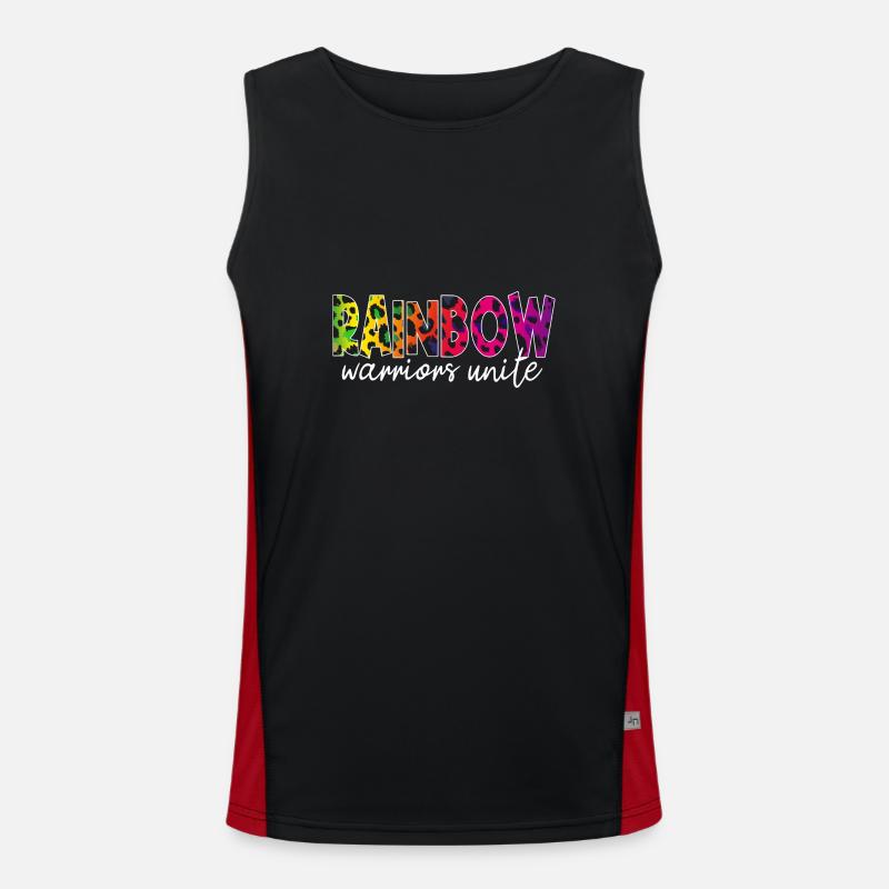 Rainbow Funktionelles Kontrast-Tank Top für Männer 