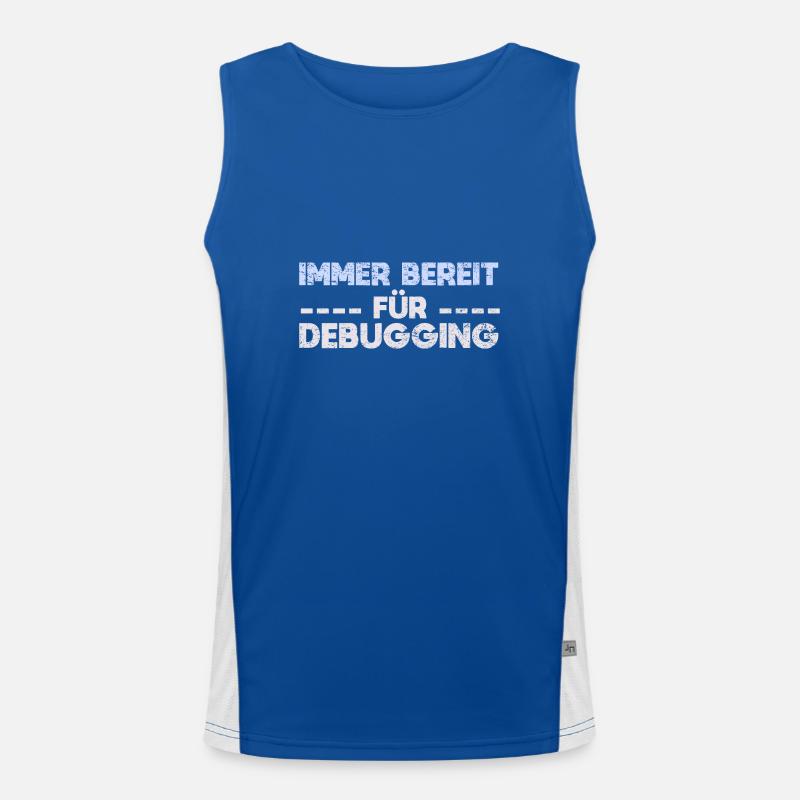 Immer Bereit Für Debugging Funktionelles Kontrast-Tank Top für Männer 