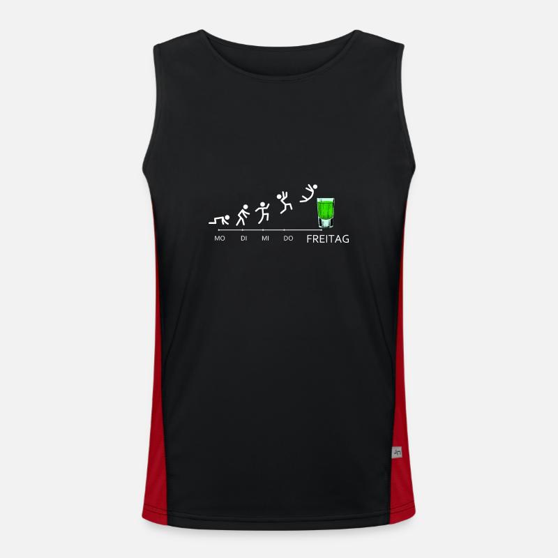 Pfeffi Evolution Pfefferminz Likör Saufen JGA Funktionelles Kontrast-Tank Top für Männer 
