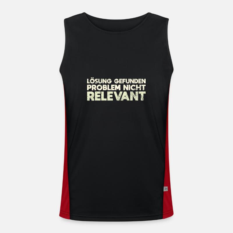 Lösung Gefunden. Problem Nicht Relevant Funktionelles Kontrast-Tank Top für Männer 