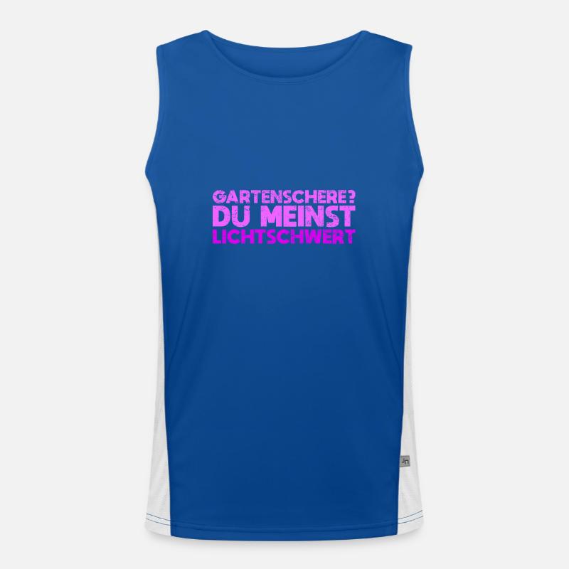 Gartenschere? Du Meinst Lichtschwert Funktionelles Kontrast-Tank Top für Männer 