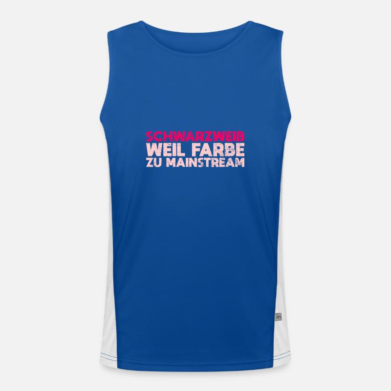 Schwarzweiß, Weil Farbe Zu Mainstream Funktionelles Kontrast-Tank Top für Männer 
