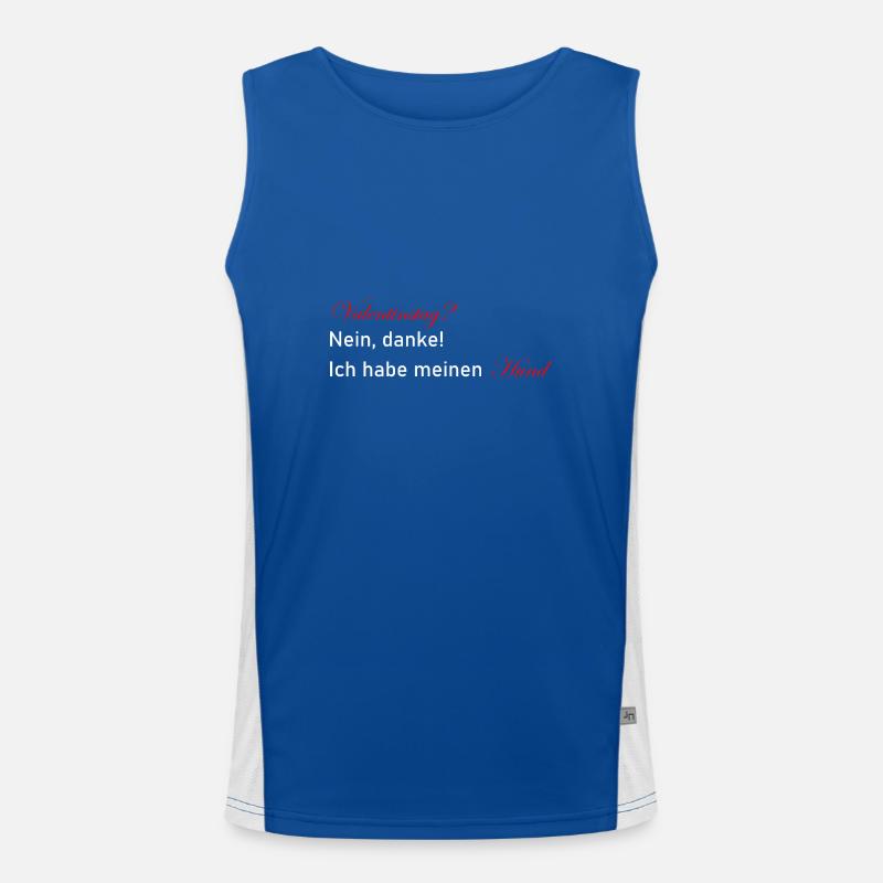 Valentinstag Hündchen Wau Geschenk Geschenkidee Funktionelles Kontrast-Tank Top für Männer 