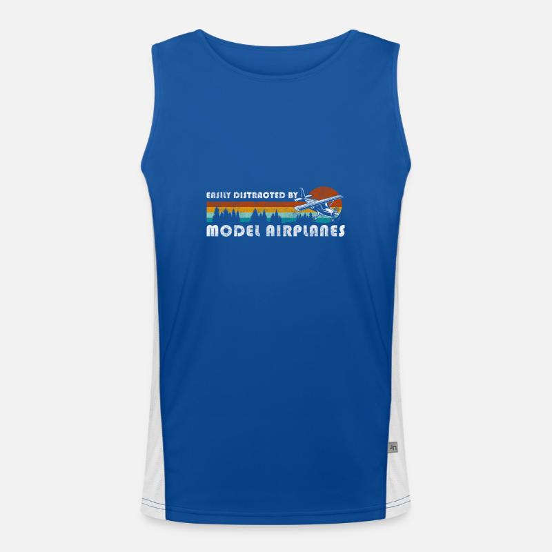 Modellflieger Modell Pilot Testpilot Funktionelles Kontrast-Tank Top für Männer 