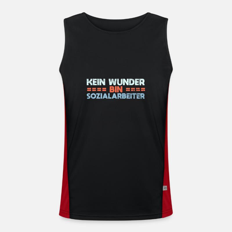 Kein Wunder, Bin Sozialarbeiter Funktionelles Kontrast-Tank Top für Männer 