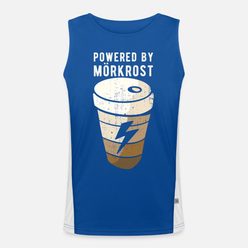Powered By Mörkrost Sweden Coffee Men's Functional Contrast Tank Top 