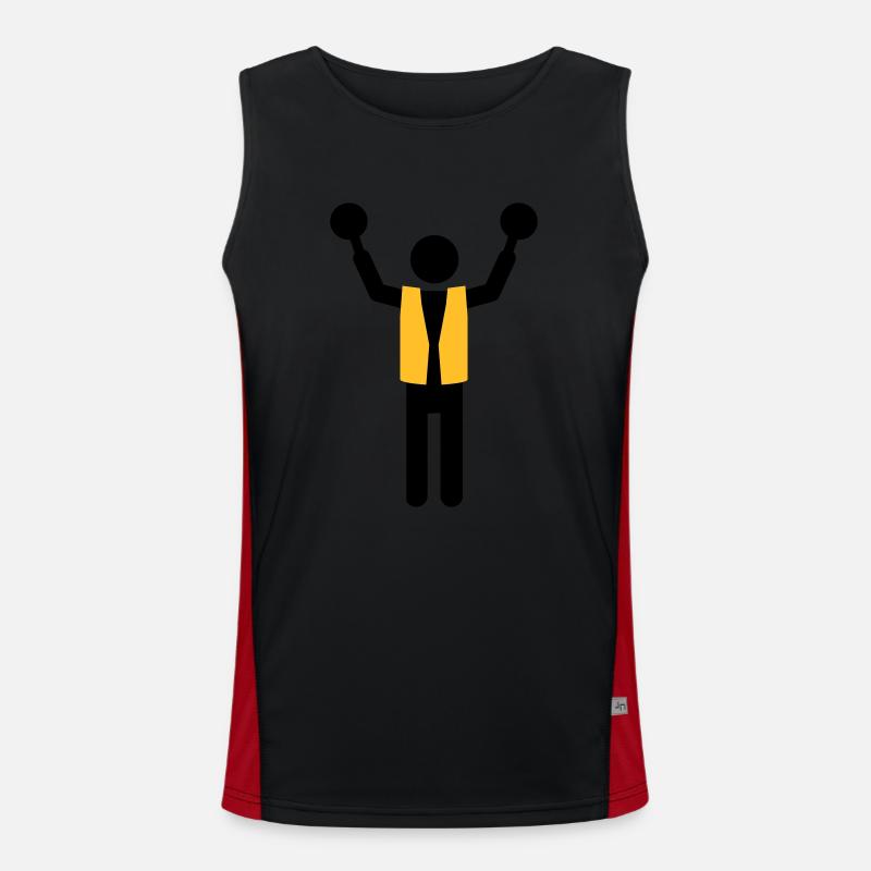 flight controller - Men's Functional Contrast Tank Top  - black/red