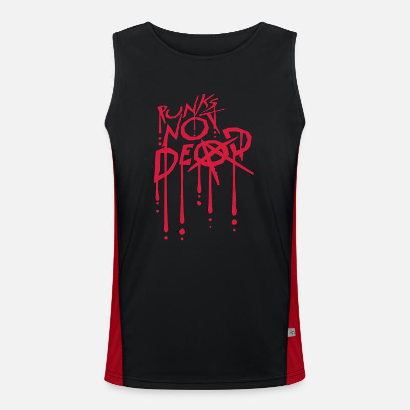 punks not dead quote Men's Functional Contrast Tank Top 