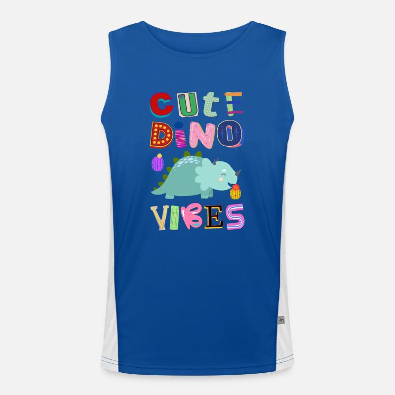Mignon Dino Vibes n ° 1 Débardeur respirant contrasté Homme 