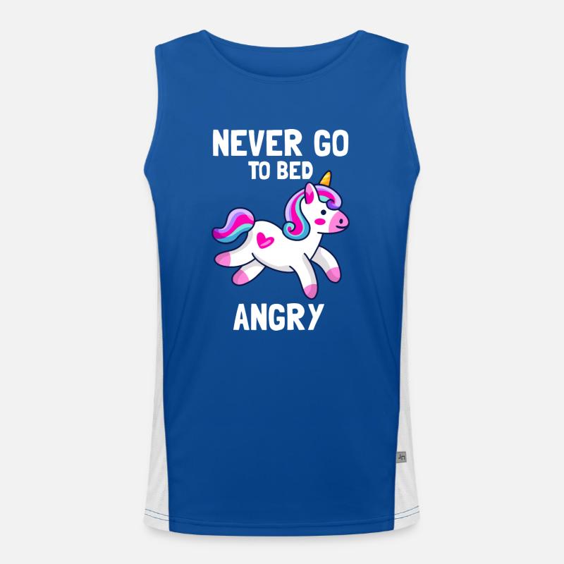 süßes Einhorn Design Funktionelles Kontrast-Tank Top für Männer 