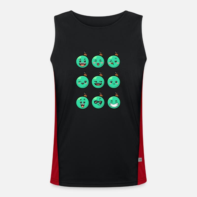 9 Weihnachtskugeln #5/10Türkis Funktionelles Kontrast-Tank Top für Männer 