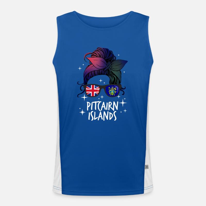 Pitcairninseln Funktionelles Kontrast-Tank Top für Männer 