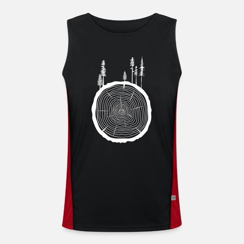 tree stump Men's Functional Contrast Tank Top 