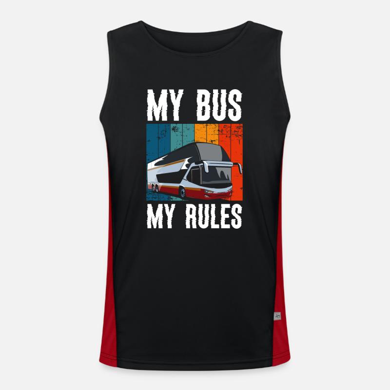 Bus occupation Work Drivers - Men's Functional Contrast Tank Top - black/red