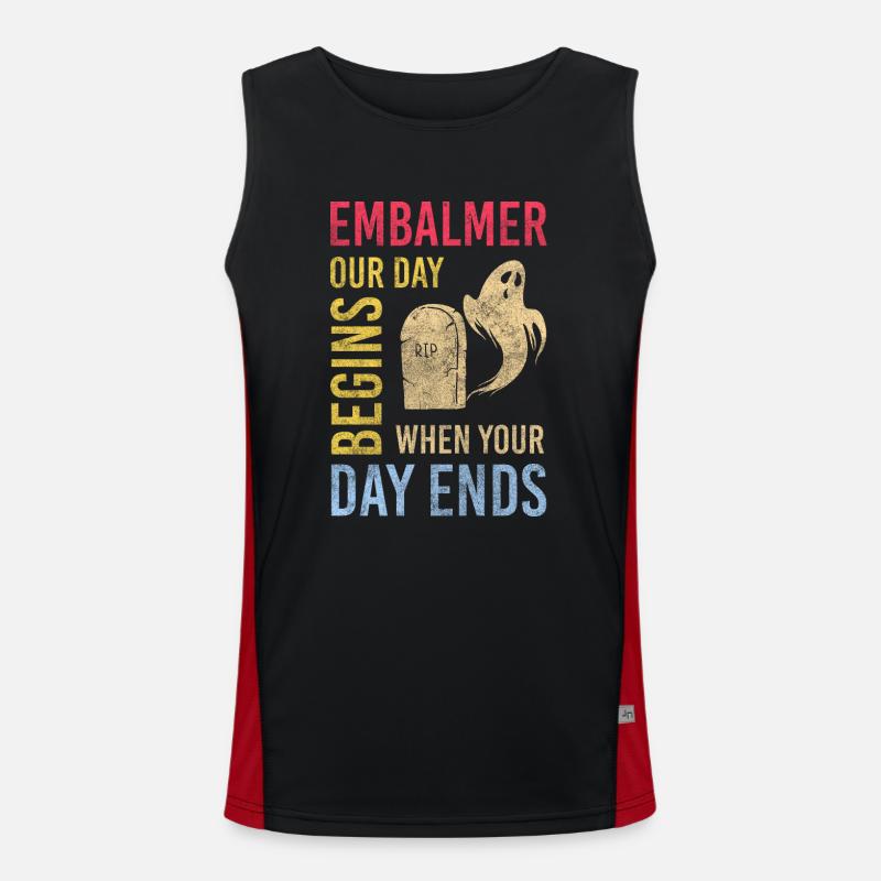 Bestatter Berufung Funktionelles Kontrast-Tank Top für Männer 