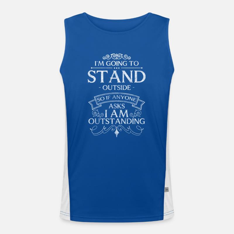 Idiot self-deprecation partner Men's Functional Contrast Tank Top 