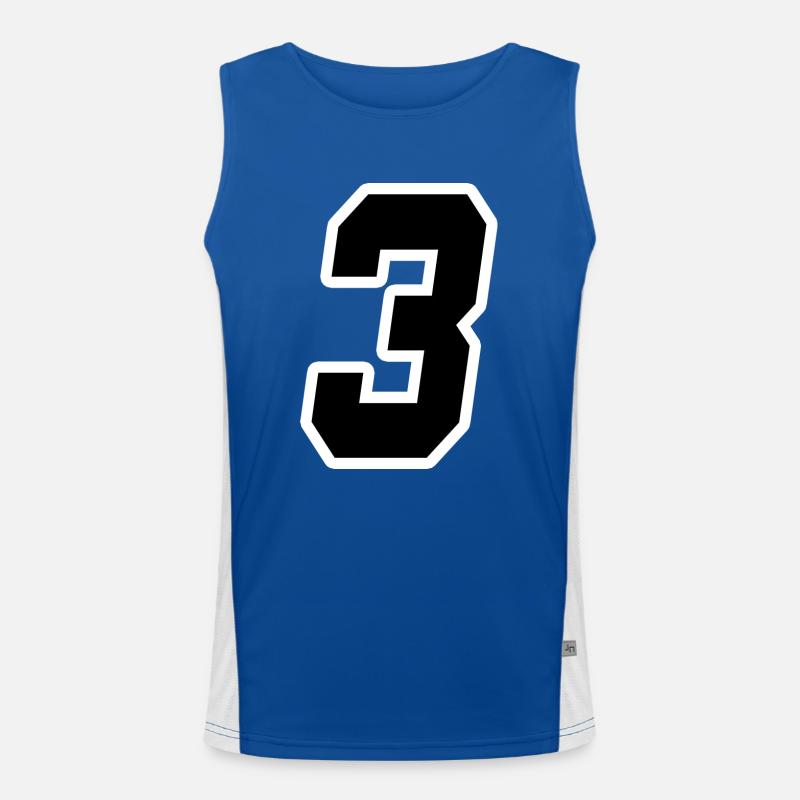 Nummer drei 3 Funktionelles Kontrast-Tank Top für Männer 