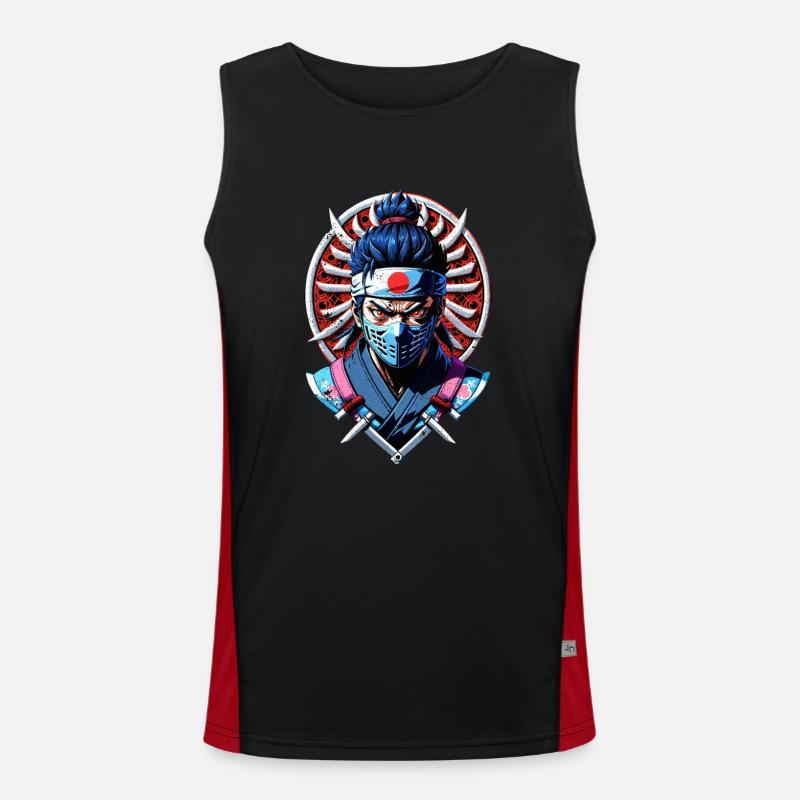 Samurai-Krieger - Japan Funktionelles Kontrast-Tank Top für Männer 