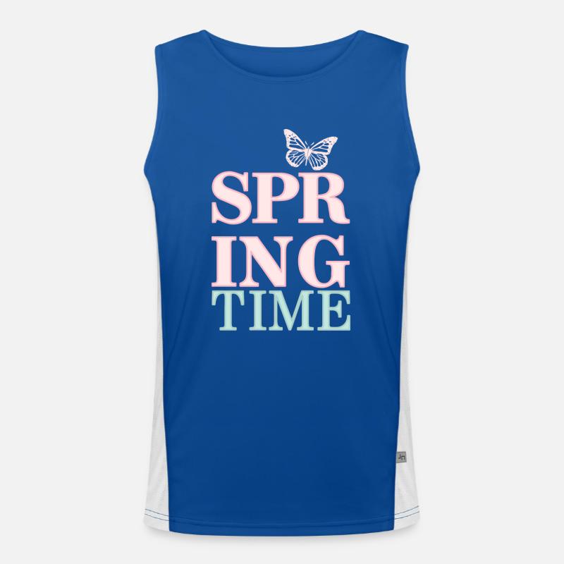 Spring Time - Spring is here! Men's Functional Contrast Tank Top 