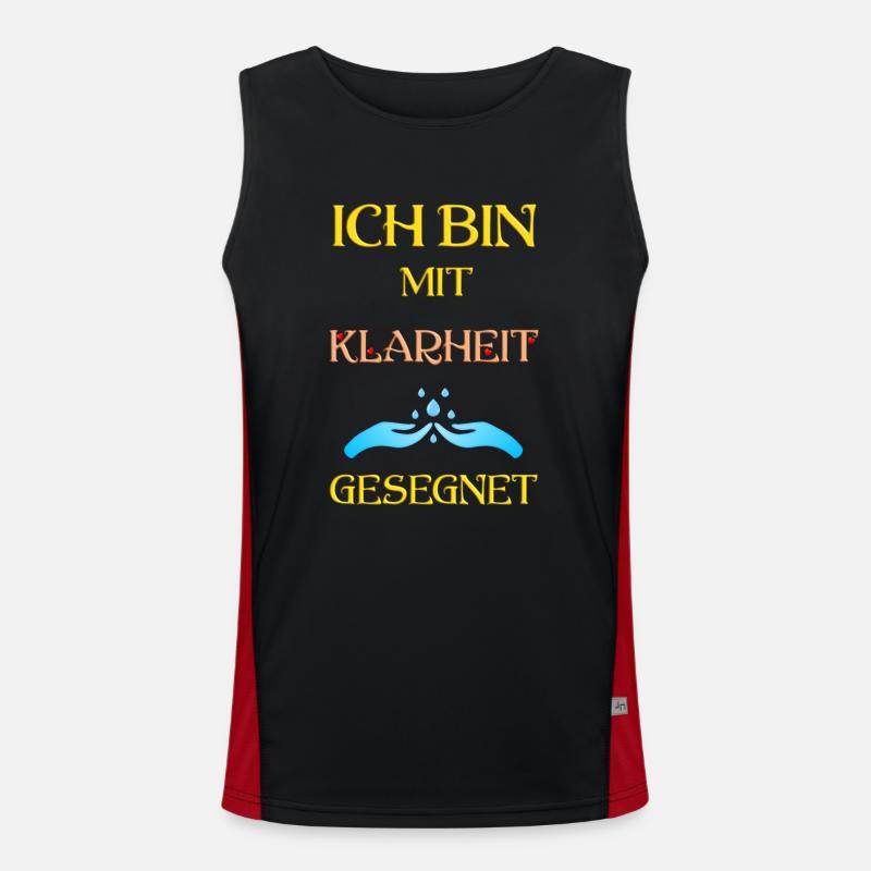 Ich bin mit Klarheit gesegnet Funktionelles Kontrast-Tank Top für Männer 