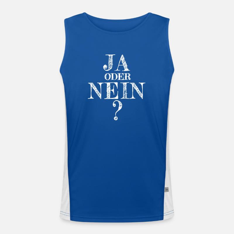 Ja oder nein? Entscheide dich! Wichtige Frage. Funktionelles Kontrast-Tank Top für Männer 