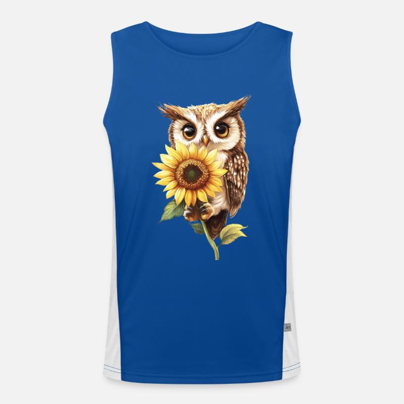 Schneeleopard Funktionelles Kontrast-Tank Top für Männer 